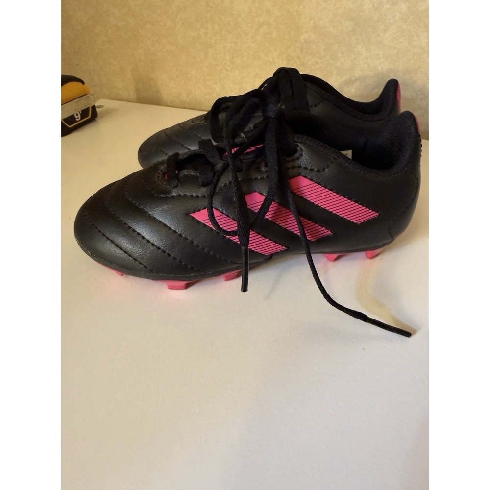 adidas Youth Soccer Cleats Black Pink 10K US Size Soccer Footwear for Youth - Picture 3 of 8
